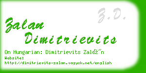 zalan dimitrievits business card